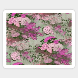 A World Of Water And Peonies Sticker